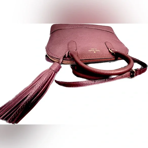 Kate Spade ♠️ Purse Crossbody-Dark Burgundy Color-Excellent Preowned Good Cond - Picture 8 of 14